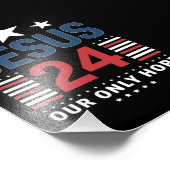 Jesus Christ 2024米国大統領選挙Political フォトプリント (角)