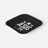 Jesus Christ 2024米国大統領選挙Political ペーパープレート (傾斜あり)