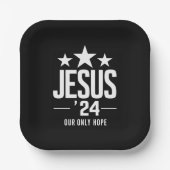 Jesus Christ 2024米国大統領選挙Political ペーパープレート (正面)