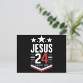 Jesus Christ 2024米国大統領選挙Political ポストカード (スタンド正面)