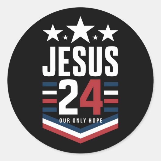 Jesus Christ 2024米国大統領選挙Political ラウンドシール (正面)
