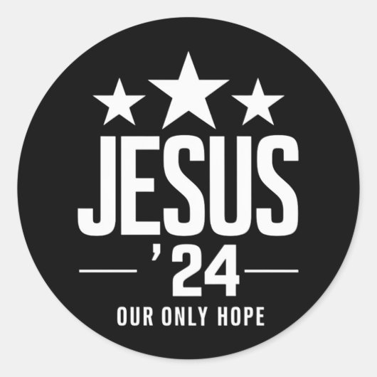 Jesus Christ 2024米国大統領選挙Political ラウンドシール (正面)