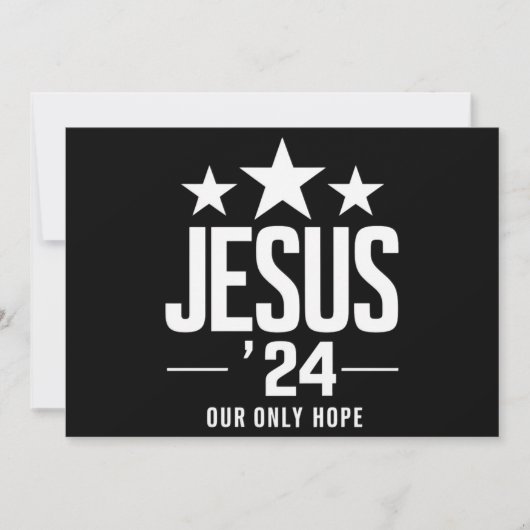 Jesus Christ 2024米国大統領選挙Political 招待状 (正面)