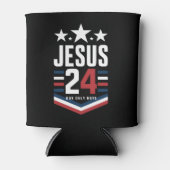 Jesus Christ 2024米国大統領選挙Political 缶クーラー (正面)