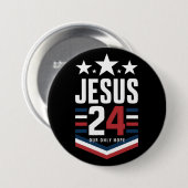 Jesus Christ 2024米国大統領選挙Political 缶バッジ (正面&裏面)
