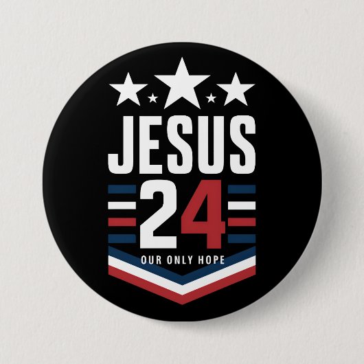 Jesus Christ 2024米国大統領選挙Political 缶バッジ (正面)