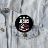 Jesus Christ 2024米国大統領選挙Political 缶バッジ (インサイチュ)