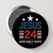Jesus Christ 2024米国大統領選挙Political 缶バッジ (正面&裏面)