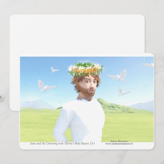 Jesus Christ and the Crowning with Thorns 招待状 (正面/裏面)