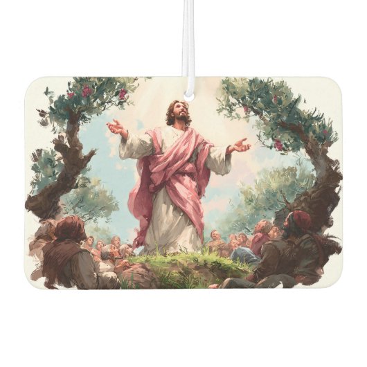 Jesus Christ Christian Faith Bible Air Freshener カーエアーフレッシュナー (正面)