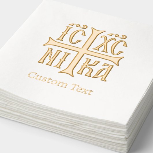 Jesus Christ Conquers Emblem 箔ナプキン (詳細)