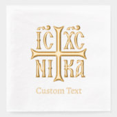 Jesus Christ Conquers Emblem 箔ナプキン (正面)