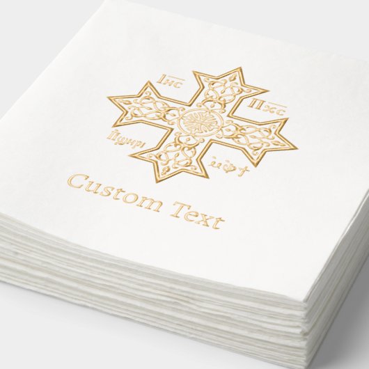 Jesus Christ Conquers Emblem 箔ナプキン (詳細)