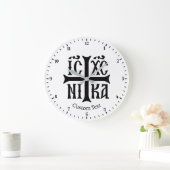 Jesus Christ Conquers Emblem Wall Clock ラージ壁時計 (ホーム)