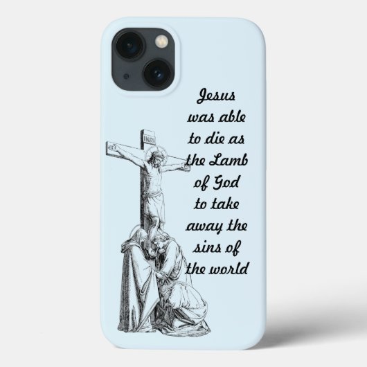 Jesus Christ Crucifixion cross Bible Quotes Case-Mate iPhoneケース (裏面)