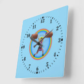 Jesus Christ doing the Clean and Jerk スクエア壁時計 (傾斜)