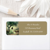 Jesus Christ Easter Religious Watercolor ラベル (インサイチュ)