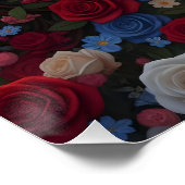 Jesus Christ Floral Mosaic Portrait Spiritual Wall ポスター (コーナー)