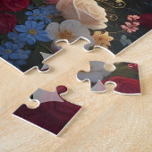 Jesus Christ Floral Rose Mosaic Spiritual Puzzle  ジグソーパズル (側面)