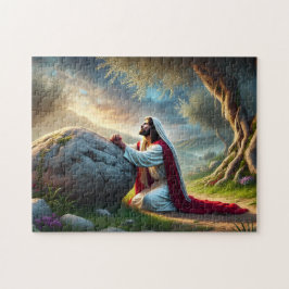 Jesus Christ Gethsemane Prayer Christian Garden ジグソーパズル