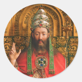 Jesus Christ Ghent Altarpiece Sticker ラウンドシール