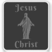 Jesus Christ (grey on black) シール (正面)
