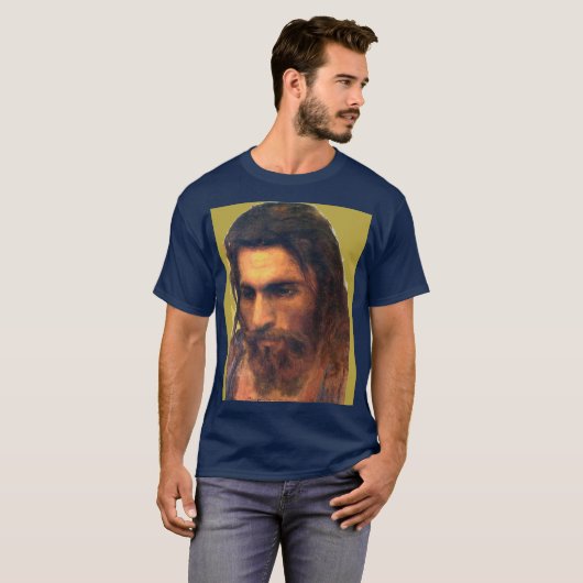 Jesus Christ head study before 1872 Ivan Kramskoi Tシャツ (正面フル)