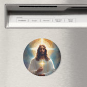 Jesus Christ Heavenly Image for your Refrigerator マグネット (インサイチュ (食洗機))