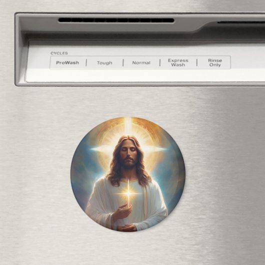 Jesus Christ Heavenly Image for your Refrigerator マグネット (インサイチュ (食洗機))