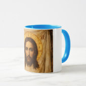 Jesus Christ Icon of the Holly Napkin マグカップ (正面右)