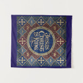 'Jesus Christ is KING' Christian Inspired Tapestry タペストリー (正面(横))