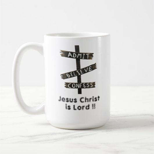 Jesus Christ is Lord コーヒーマグカップ (左)