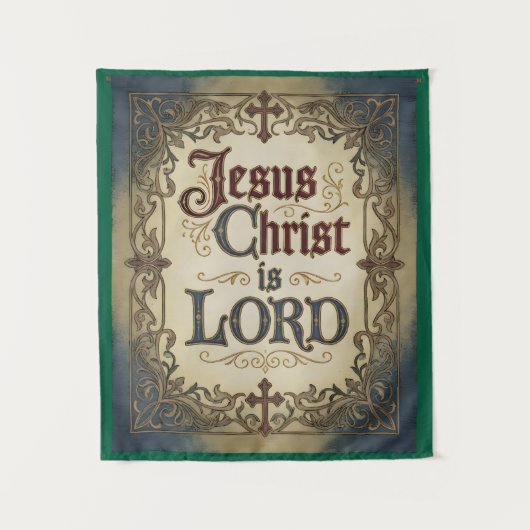 'Jesus Christ is LORD' Christian Inspired Tapestry タペストリー (正面)