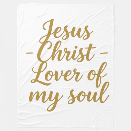 Jesus Christ Lover of My Soul Fleece Blanket  フリースブランケット (正面)
