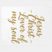 Jesus Christ Lover of My Soul Fleece Blanket  フリースブランケット (正面(横))