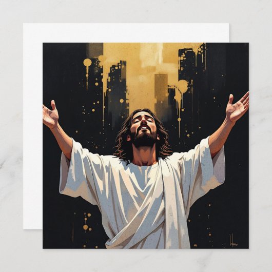 Jesus Christ Our Savior | Black and Gold blank (正面/裏面)
