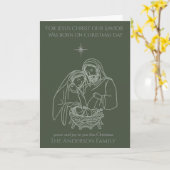 Jesus Christ Our Savior Christian Christmas Card カード (黄色い花)