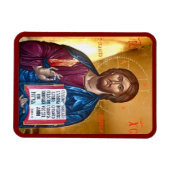 Jesus Christ Pantocrator Icon マグネット (横)
