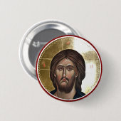 Jesus Christ Pantocrator Icon 缶バッジ (正面&裏面)