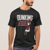 Jesus Christ Playing Basketball 1 Tシャツ (正面)