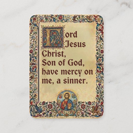 Jesus Christ prayer cards 名刺 (裏面)