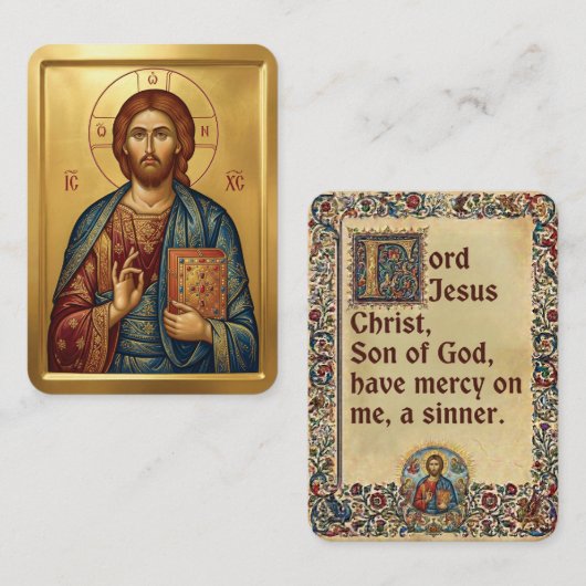 Jesus Christ prayer cards 名刺 (正面/裏面)