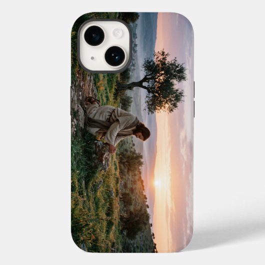 Jesus Christ Praying Christian iPhone Case Case-Mate iPhoneケース (裏面)