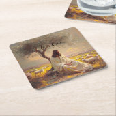 Jesus Christ Religious Easter Catholic  スクエアペーパーコースター (アングル)