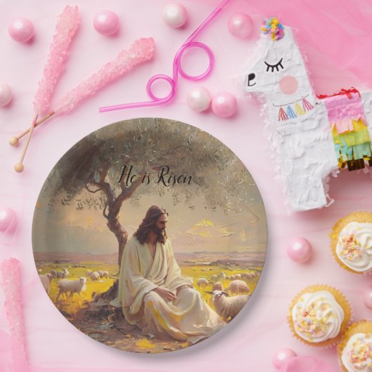 Jesus Christ Religious Easter Catholic  ペーパープレート (パーティー)