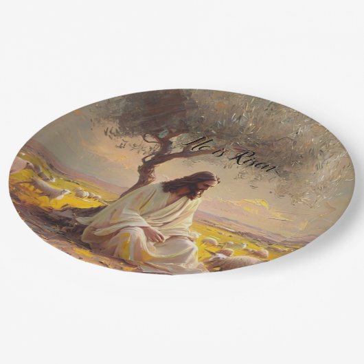 Jesus Christ Religious Easter Catholic  ペーパープレート (アングル)