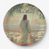 Jesus Christ Religious Easter Catholic  ペーパープレート (正面)