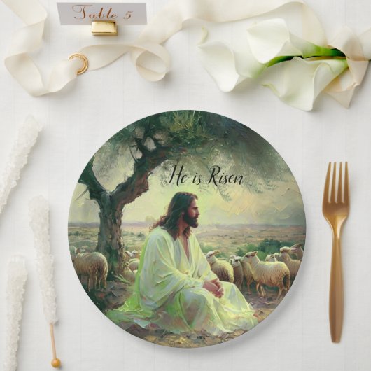 Jesus Christ Religious Easter Catholic  ペーパープレート (ウェディング)