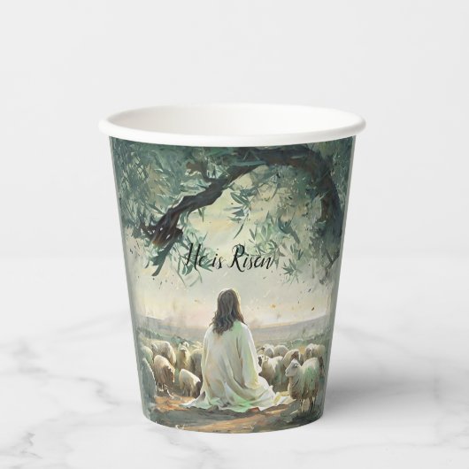 Jesus Christ Religious Easter Catholic  紙コップ (正面)