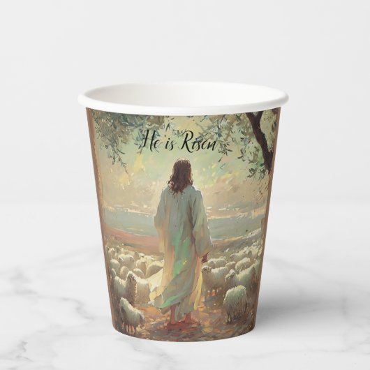 Jesus Christ Religious Easter Catholic  紙コップ (正面)